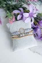 Load image into Gallery viewer, Gold and Grey Beaded Bracelets Stack