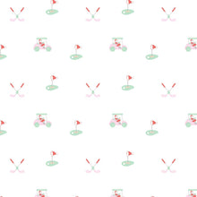 Load image into Gallery viewer, Pink Santa Golf Cotton Zip Christmas Pajamas