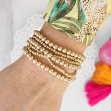 Load image into Gallery viewer, Gold Beaded Bracelet Stack