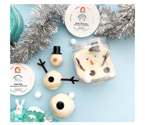 Snowman Mini Playdough Jar Kit