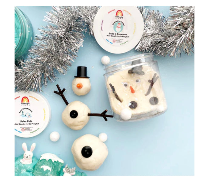 Snowman Mini Playdough Jar Kit