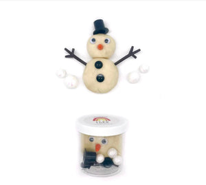 Snowman Mini Playdough Jar Kit