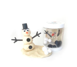 Snowman Mini Playdough Jar Kit