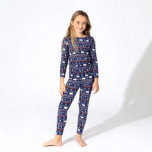 Load image into Gallery viewer, Blue Polar Isle Bamboo Kids Pajama Set