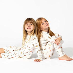 Vintage Winter Bamboo Kids Pajama Set