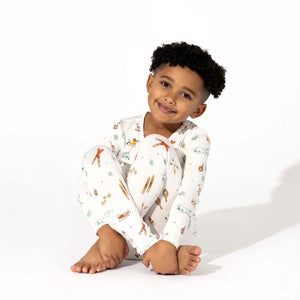 Vintage Winter Bamboo Kids Pajama Set