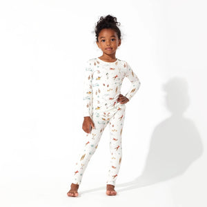 Vintage Winter Bamboo Kids Pajama Set