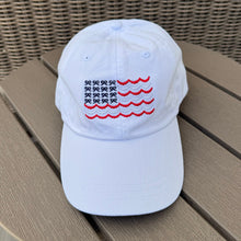 Load image into Gallery viewer, Adult Scalloped Bow American Flag Baseball Hat