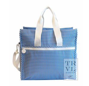 Royal Blue Gingham First Class Bag