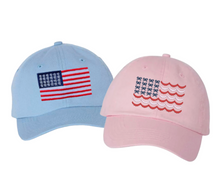 Load image into Gallery viewer, Youth American Flag Baseball Hat