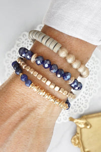 Blue + Gold Bracelet Stack