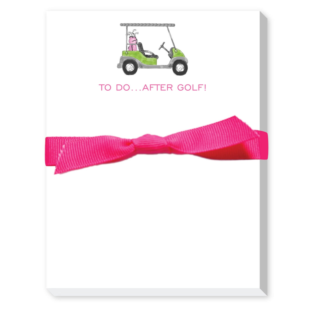 To Do After Golf Mini Notepad: Pink