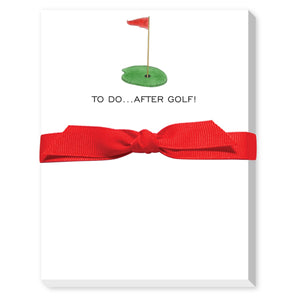 To Do After Golf Mini Notepad: Red