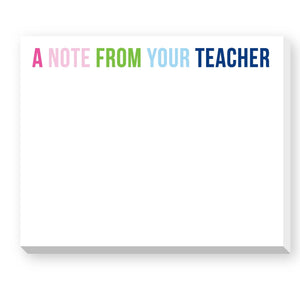 A Note From Your Teacher Mini Notepad