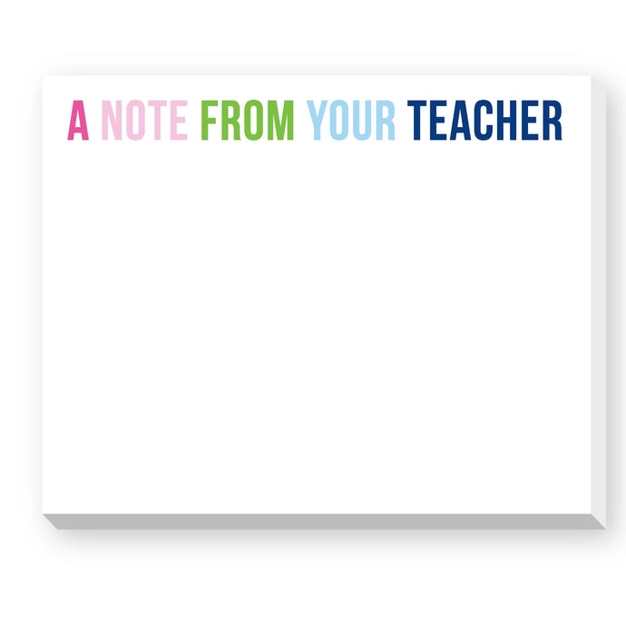 A Note From Your Teacher Mini Notepad