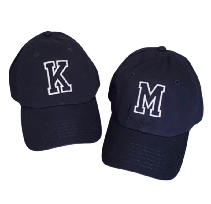 Daddy and Me Monogrammed Baseball Hat Set