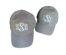 Load image into Gallery viewer, Mommy and Me Monogrammed Baseball Hat Set