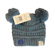 Load image into Gallery viewer, Baby Double Pom CC Beanie