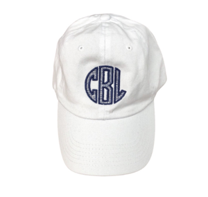 Navy Stitch Appliqué Baseball Hat