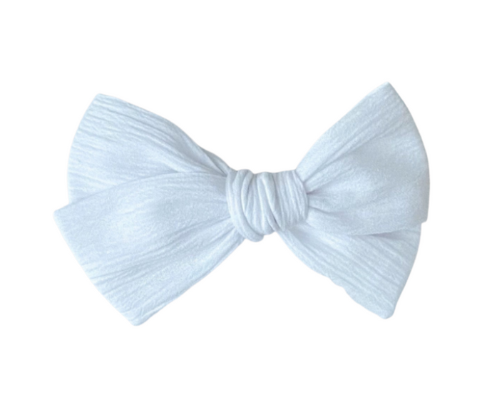 White Crepe Bow