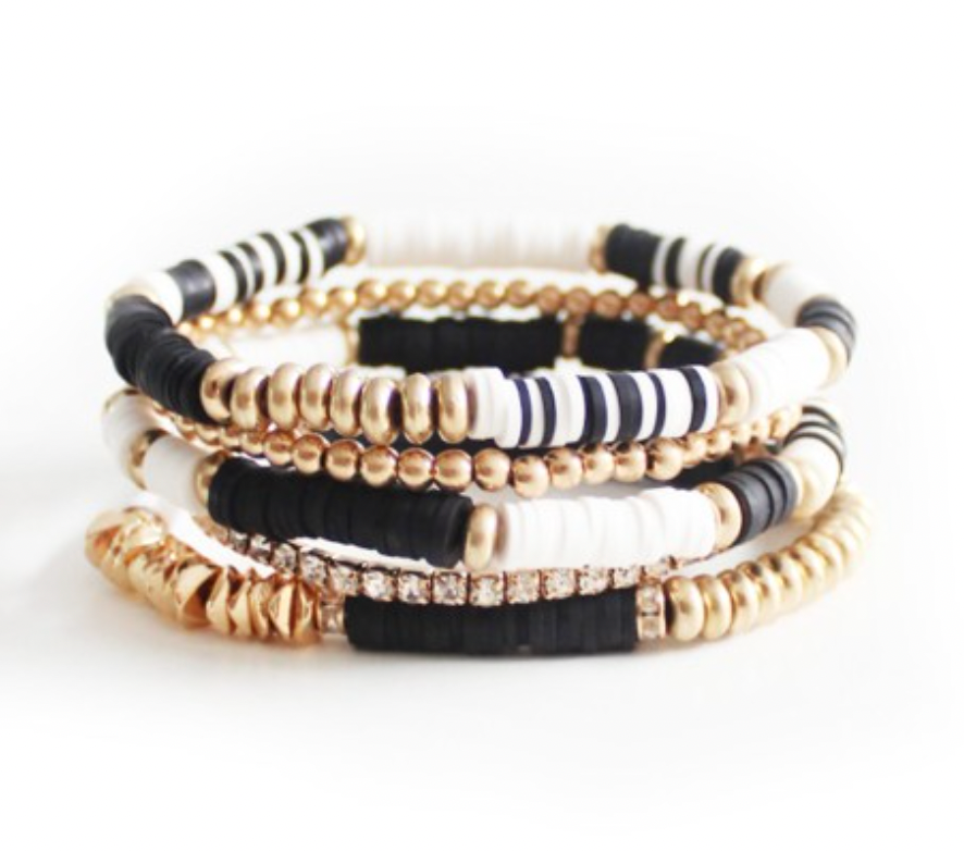 Carrie Bracelet Stack Black