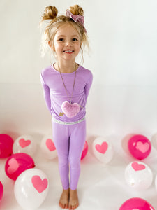 Lavender Bamboo Kids Pajama Set