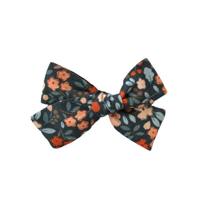 Navy Fall Floral Bow