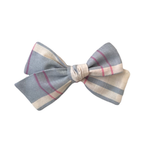 Load image into Gallery viewer, Summer Linen Plaid Bow