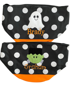 Polka Dot Custom Halloween Trick or Treat Candy Bag