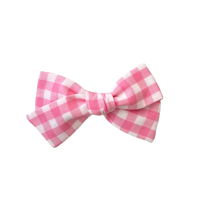 Bubblegum Pink Gingham Bow