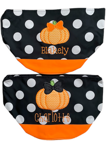 Polka Dot Custom Halloween Trick or Treat Candy Bag