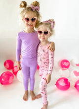 Load image into Gallery viewer, Lavender Bamboo Kids Pajama Set