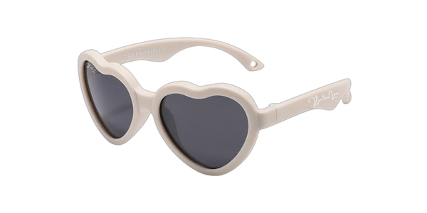 The Baby Bendi Heart White Polarized Sunnies