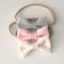 Load image into Gallery viewer, Classic Felt Bow Headband Set: Newborn Edition