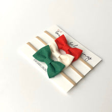 Load image into Gallery viewer, Classic Felt Bow Headband Set: Holiday Edition