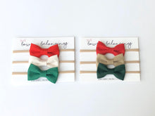 Load image into Gallery viewer, Classic Felt Bow Headband Set: Holiday Edition