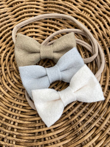 Classic Felt Bow Set: Neutrals Edition