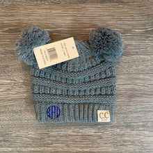 Load image into Gallery viewer, Baby Double Pom CC Beanie