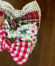 Load image into Gallery viewer, Red Checked Gingham Bow