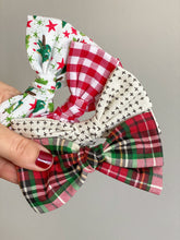 Load image into Gallery viewer, Red Checked Gingham Bow