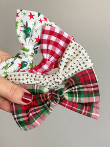 Red Checked Gingham Bow