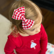 Load image into Gallery viewer, Red Checked Gingham Bow