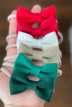 Load image into Gallery viewer, Classic Felt Bow Headband Set: Holiday Edition