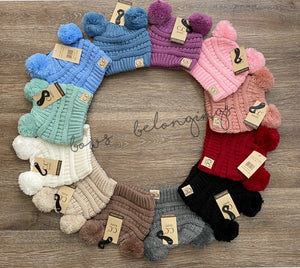 Baby Double Pom CC Beanie