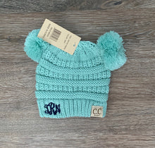 Load image into Gallery viewer, Baby Double Pom CC Beanie