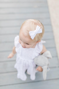 White Eyelet Bow