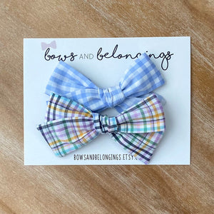 Easter Plaid Bow