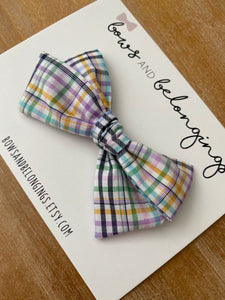 Easter Plaid Bow