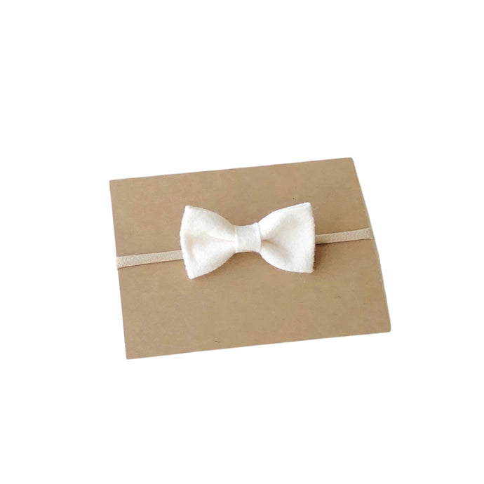 Classic Ivory Felt Bow