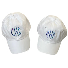 Load image into Gallery viewer, Custom Applique Circle Monogram Youth or Adult Baseball Hat